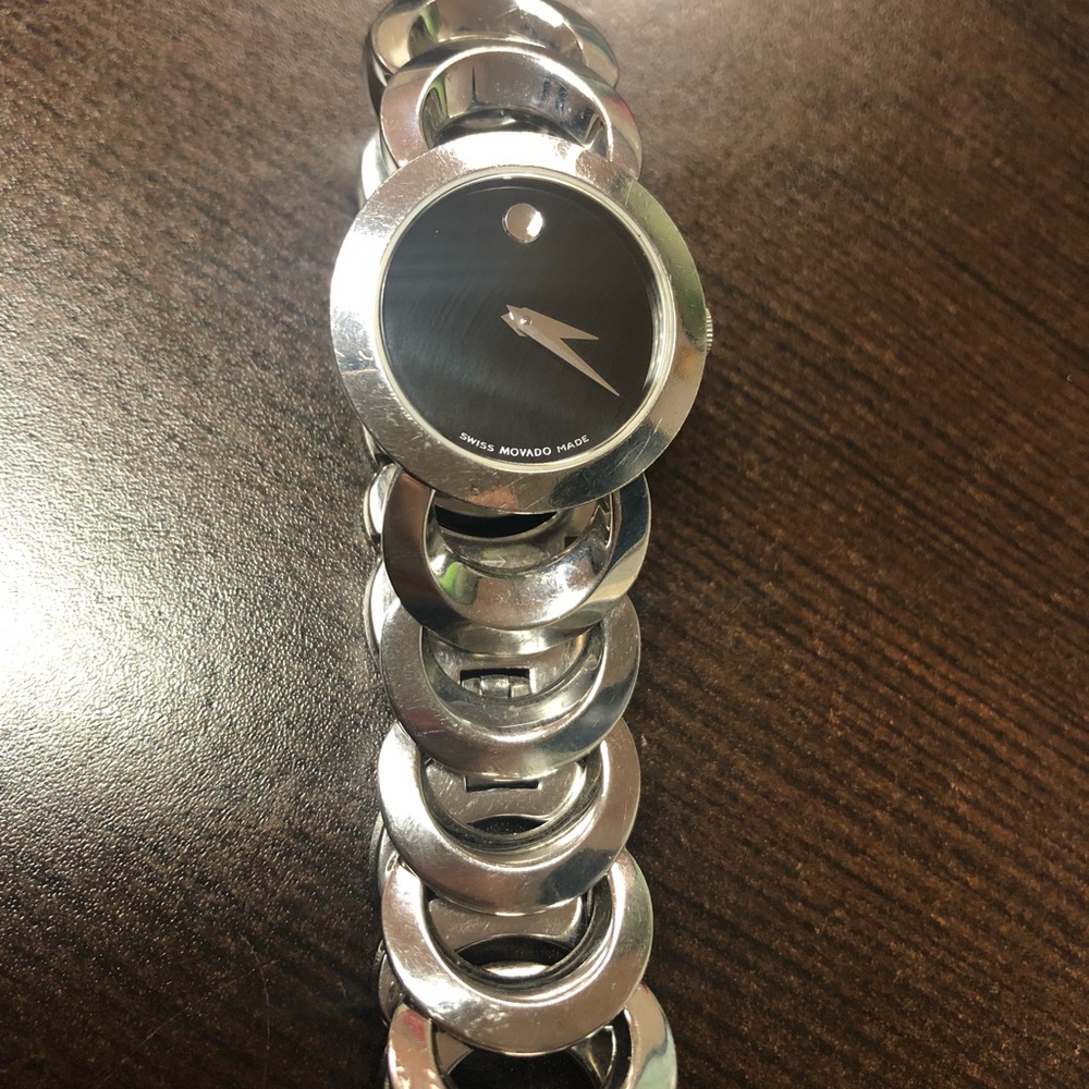 Movado silver watch